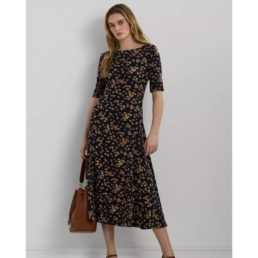 Ralph Lauren Floral Print Midi Dress